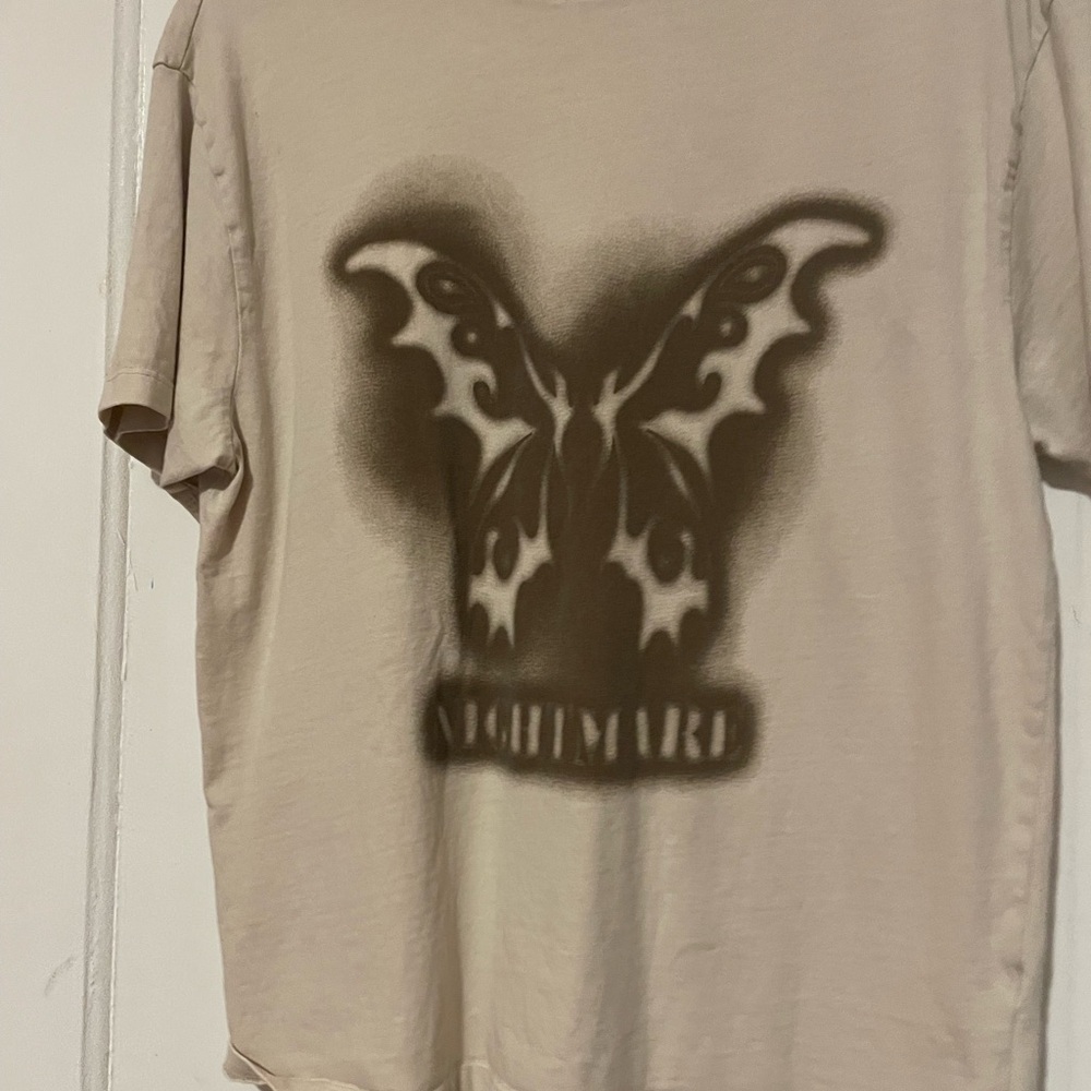 Forever 21 Tan Butterfly Graphic Tee